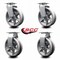 Service Caster 6 Inch V-Groove Semi Steel Caster Set with Roller Bearings 2 Swivel 2 Rigid SCC SCC-20S620-VGR-2-R-2 - alternate 5